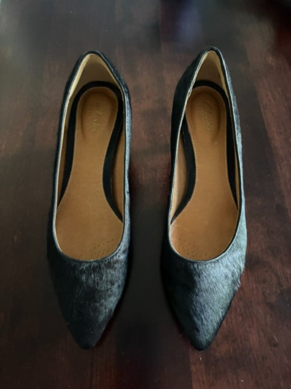 Clark's Artisan Sage Copper Black Calf Hair Pump (leather) - 8